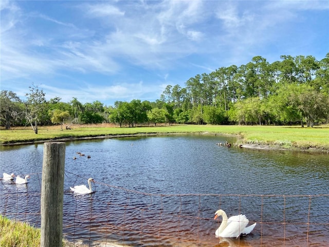 view of water feature