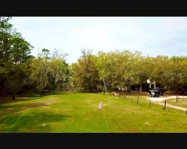 view of home's community with a lawn