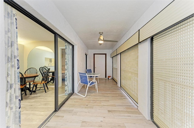 hall featuring light hardwood / wood-style floors