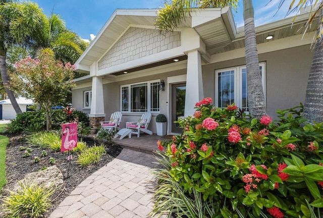 exterior space with a porch