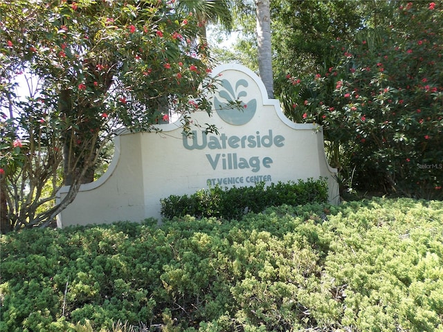 view of community sign