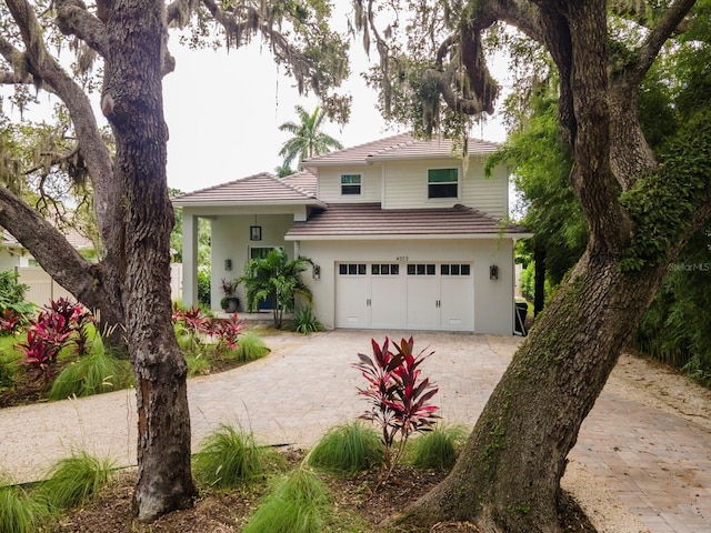 view of front of house featuring a garage