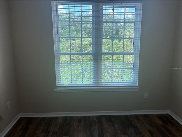 unfurnished room featuring hardwood / wood-style flooring and a wealth of natural light