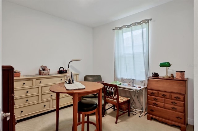 carpeted home office featuring plenty of natural light