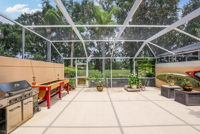 view of sunroom