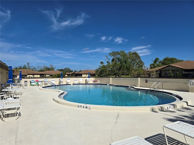 view of pool with a patio