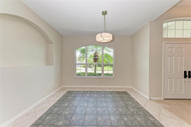 view of tiled foyer entrance