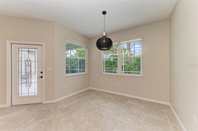 view of tiled spare room