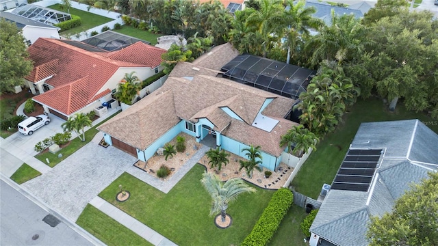 aerial view featuring a residential view