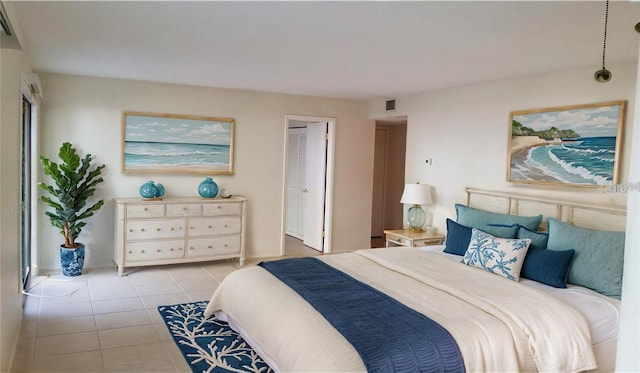 view of tiled bedroom