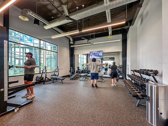 view of exercise room