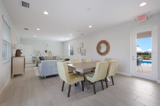 dining area featuring a healthy amount of sunlight