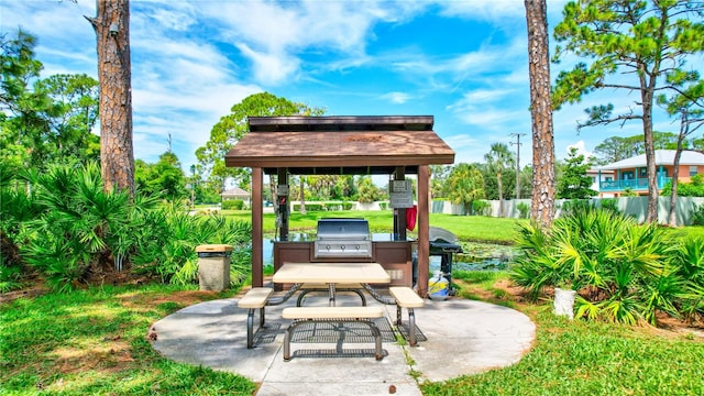 view of patio / terrace with area for grilling