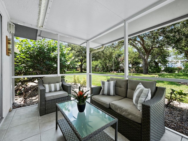 view of sunroom