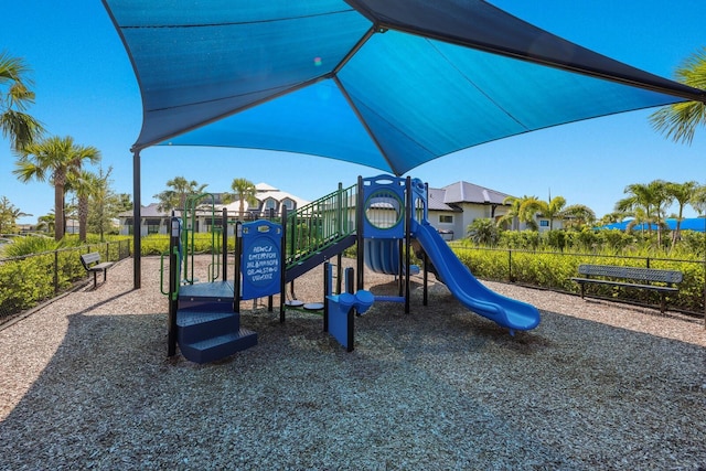 view of jungle gym