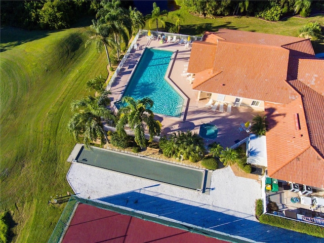 birds eye view of property