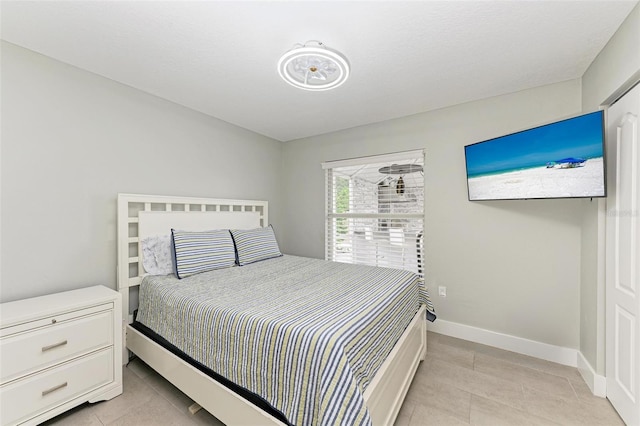 view of tiled bedroom