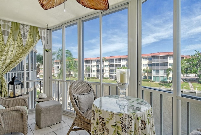 view of sunroom