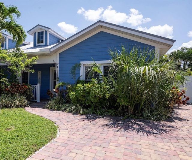 exterior space with covered porch