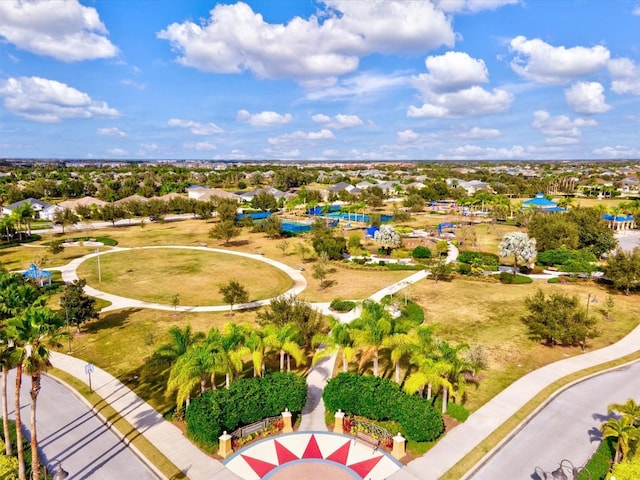 bird's eye view with a residential view