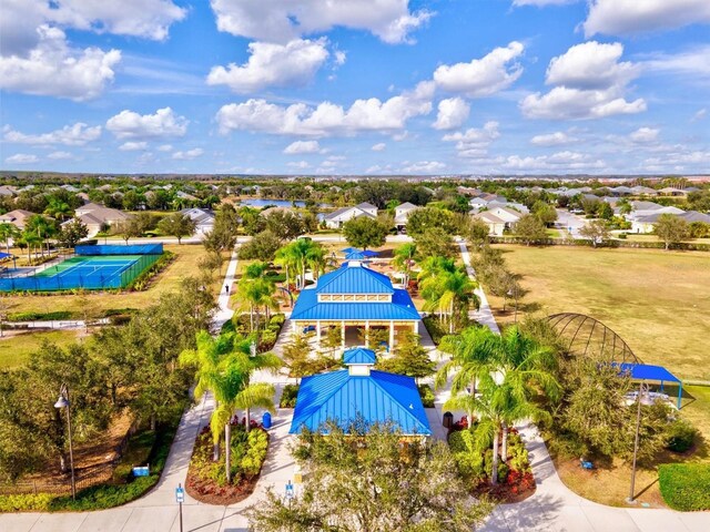 bird's eye view with a residential view