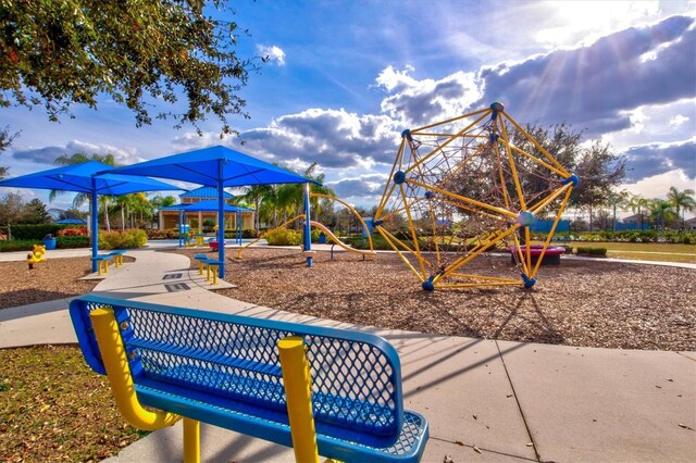 view of jungle gym