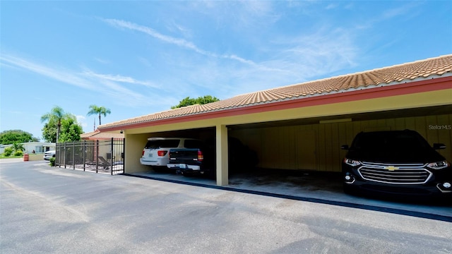 view of vehicle parking