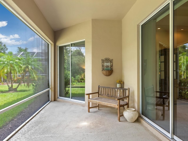 view of sunroom