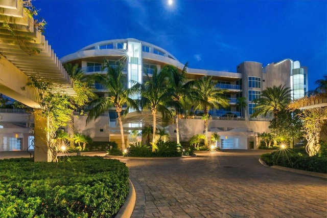 view of property at twilight