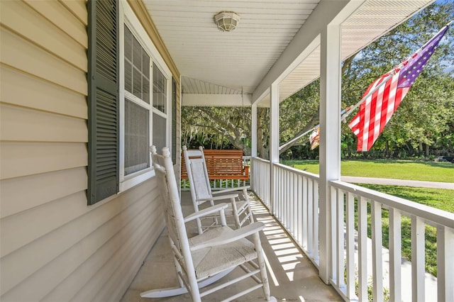 balcony with covered porch