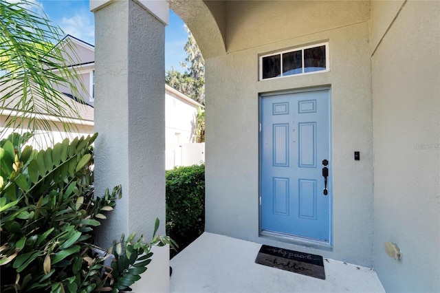 view of doorway to property