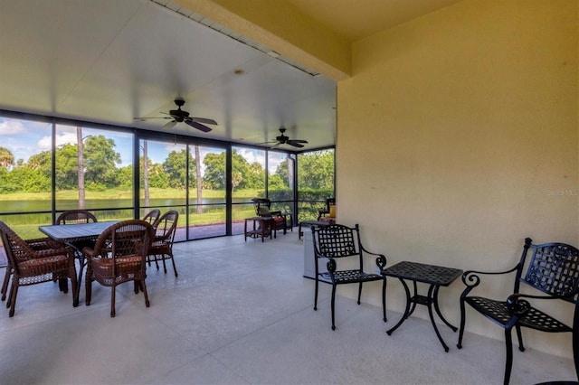 view of sunroom