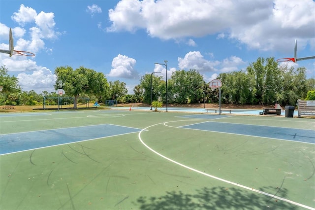 view of basketball court with community basketball court