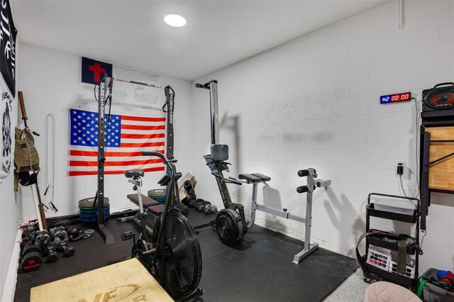 view of workout room