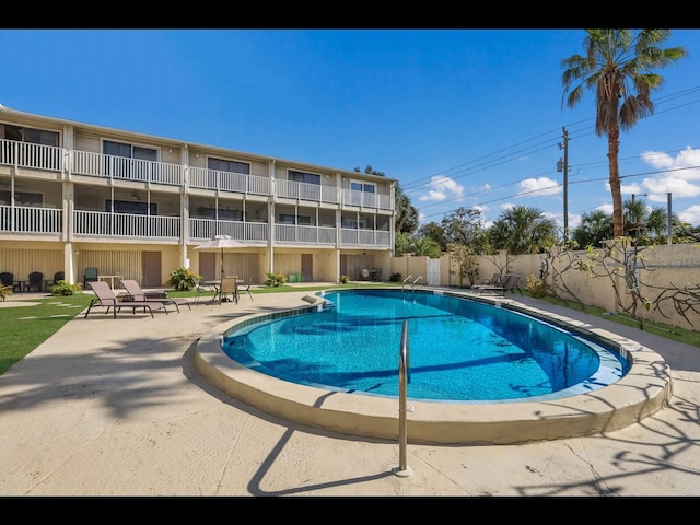 view of pool with a patio