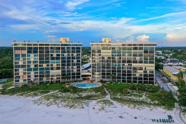 view of property with a water view