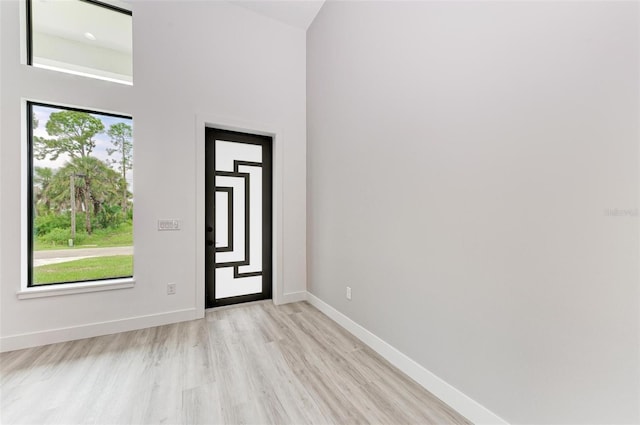 foyer featuring light hardwood / wood-style flooring