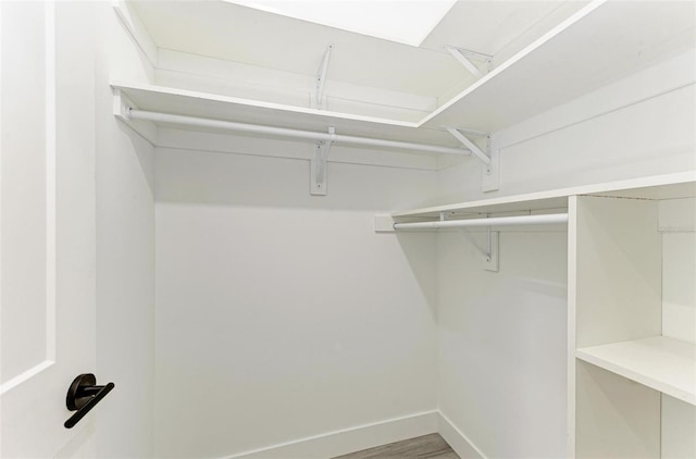 spacious closet featuring hardwood / wood-style floors