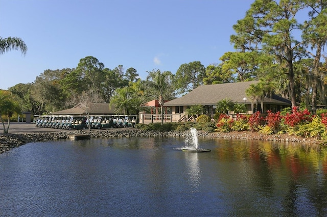 view of water feature