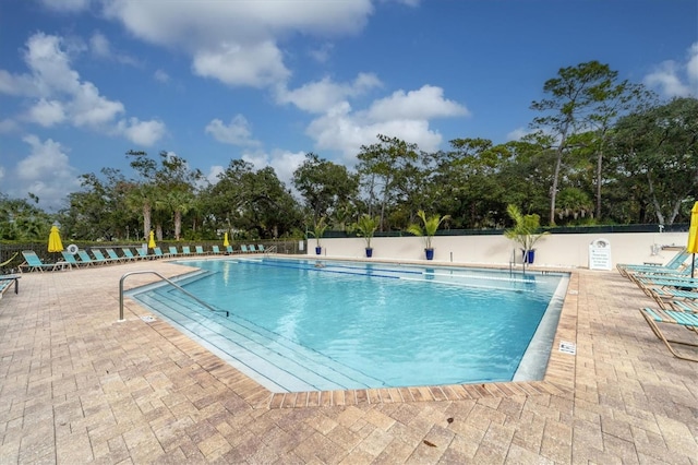 view of pool with a patio