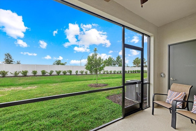 view of sunroom