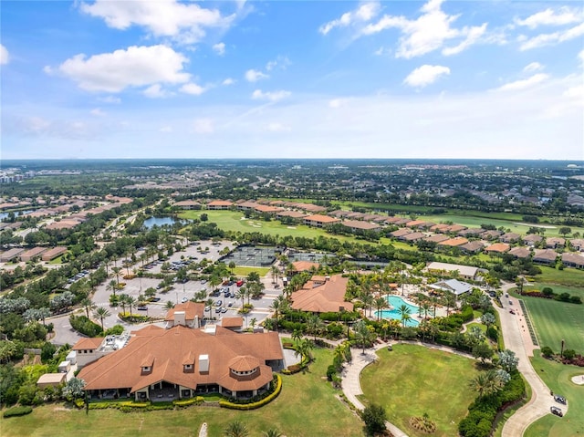 bird's eye view with a residential view