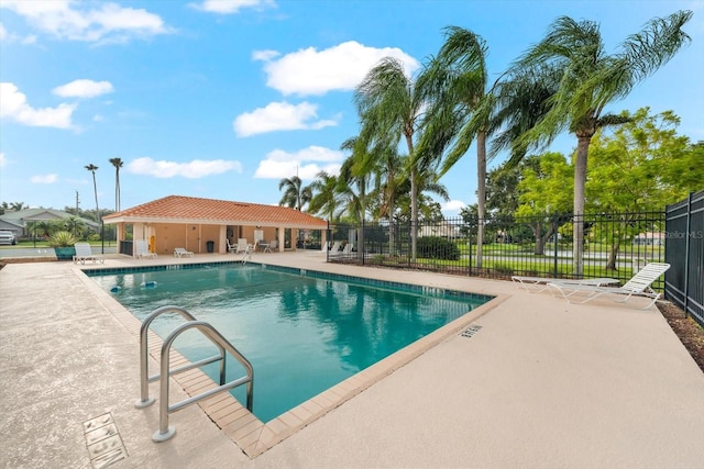 view of pool with a patio