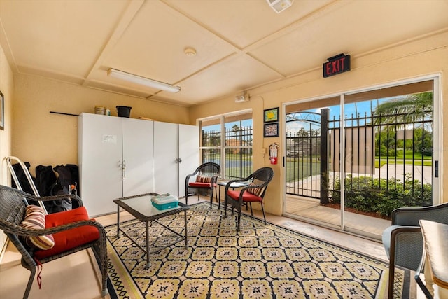 view of sunroom