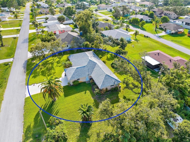 bird's eye view featuring a residential view