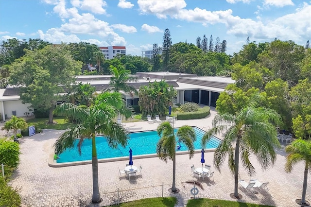 view of pool with a patio