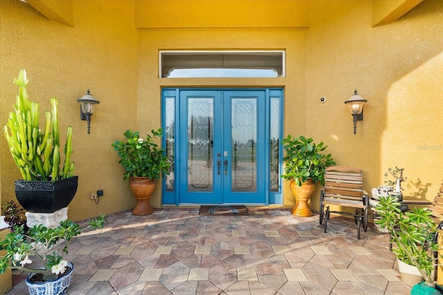 entrance to property with french doors