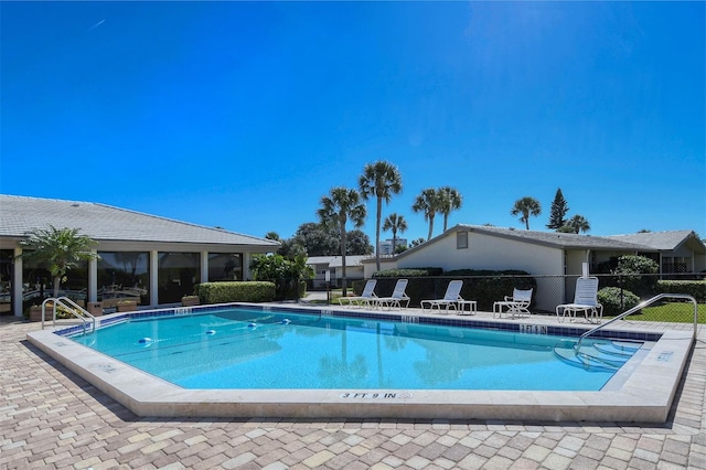 view of pool with a patio area