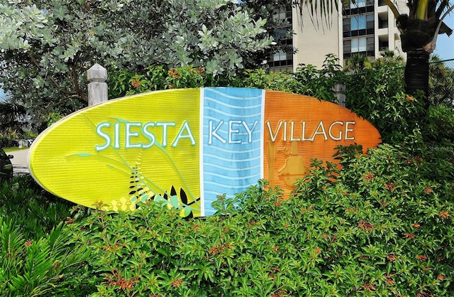 view of community sign