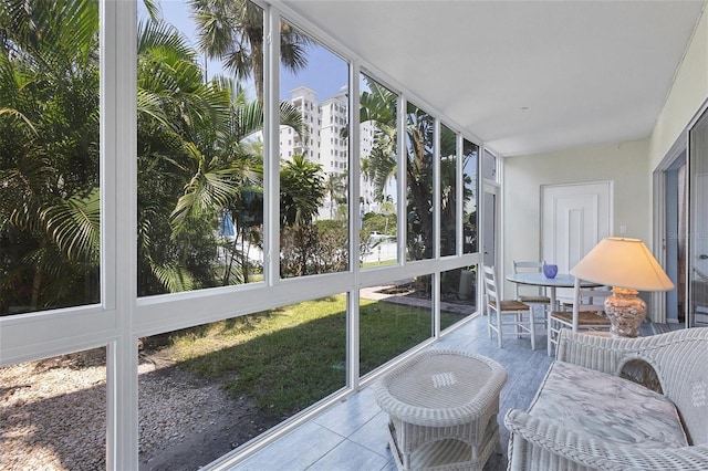 sunroom featuring a wealth of natural light